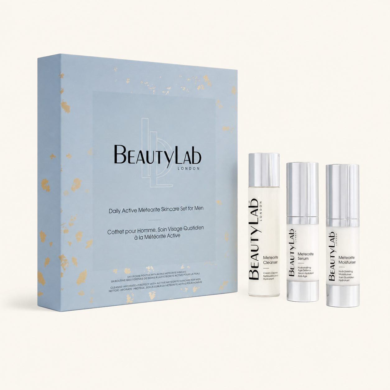 BEAUTYLAB® DAILY ACTIVE METEORITE SKINCARE SET FOR MEN