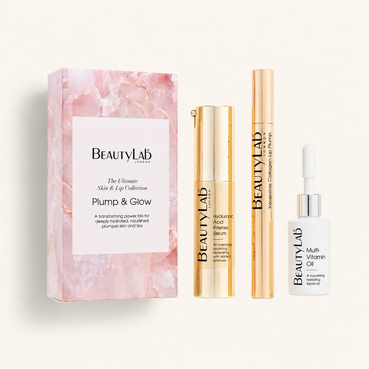 BEAUTYLAB® PLUMP & GLOW: KOLEKCJA DO SKÓRY I UST