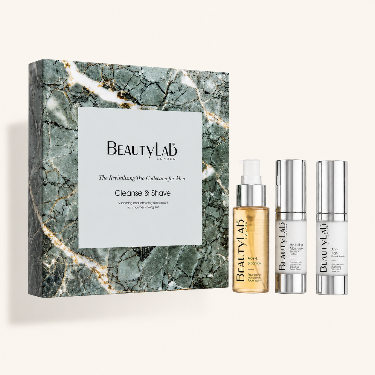 BEAUTYLAB® WASH & SHAVE: TRIO COLLECTION FOR MEN